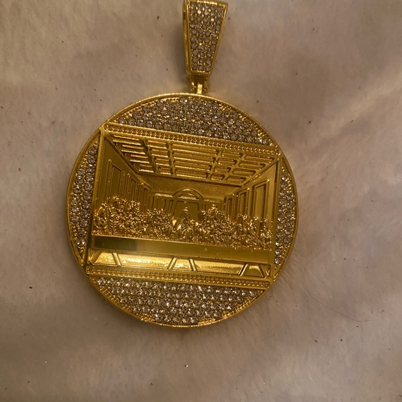 Other - Very LARGE Gold and Silver Round Pendant